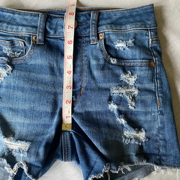 American Eagle Outfitters Hi-Rise Shortie super stretch denim 00 - Picture 10 of 16
